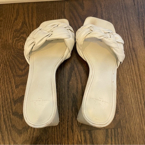 Marc Fisher Cerita white slip on heeled sandal - Picture 3 of 10